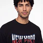 Polera Bi Color Hombre Negro - Miniatura 4