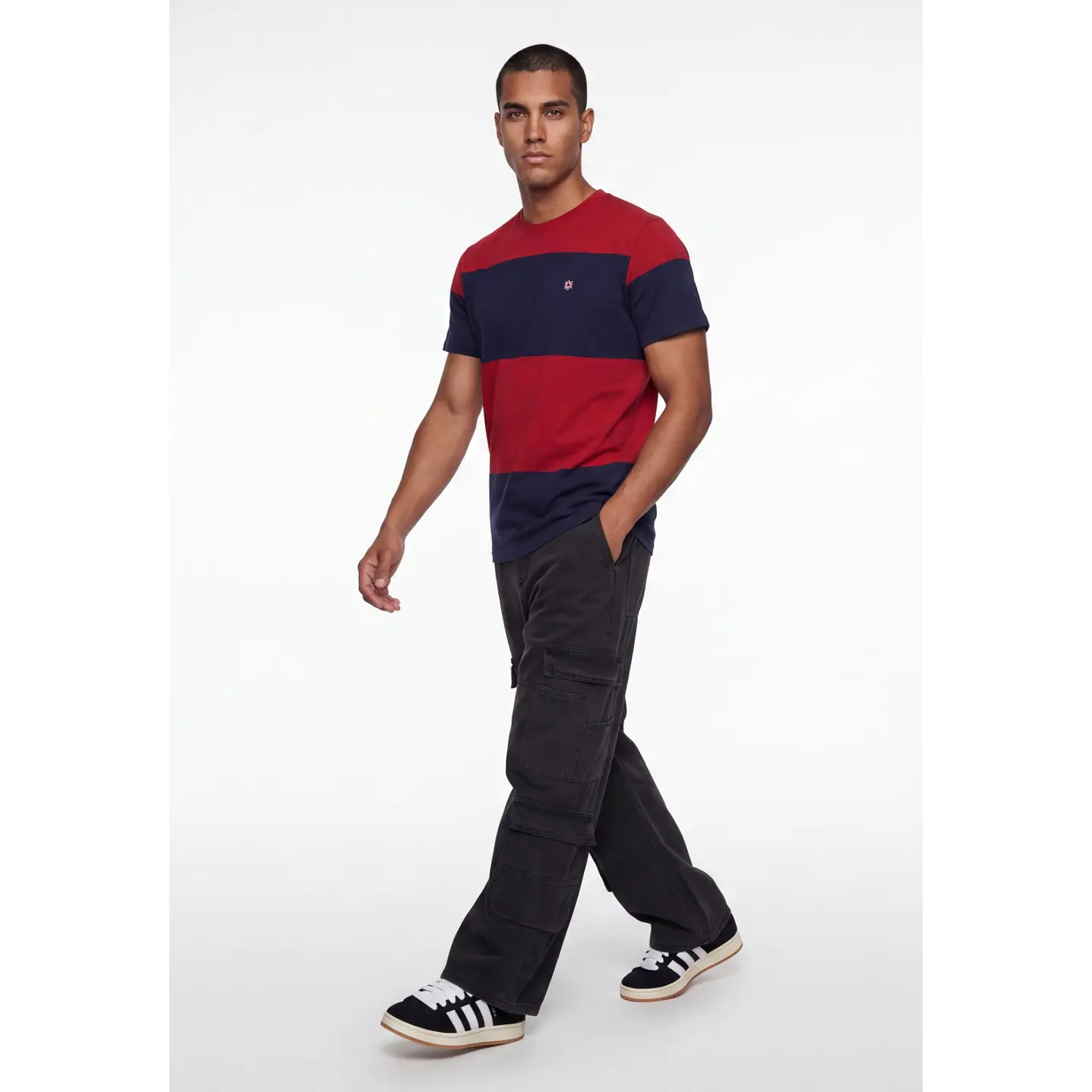 Polera Pique Regular Hombre Rojo 3