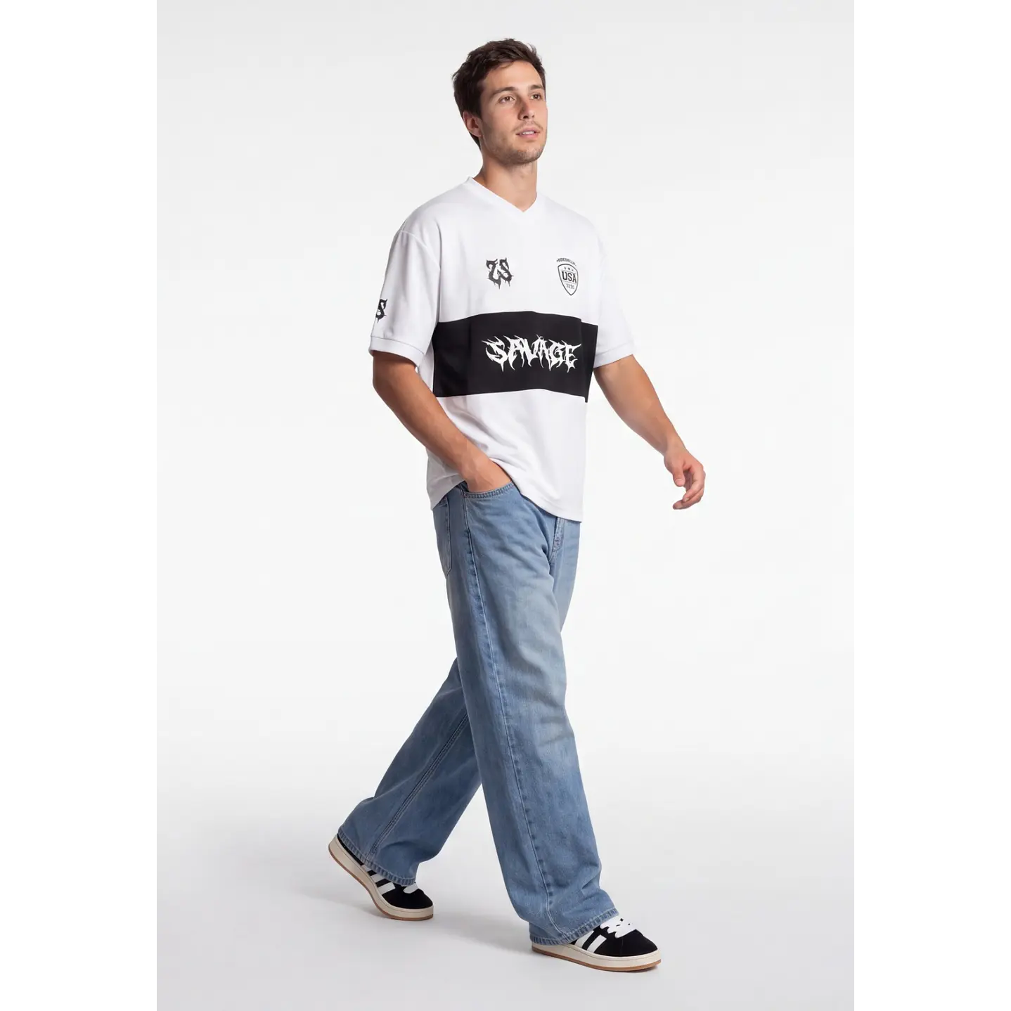 Polera College Hombre Blanco 3