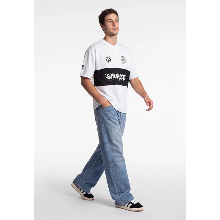 Polera College Hombre Blanco 3