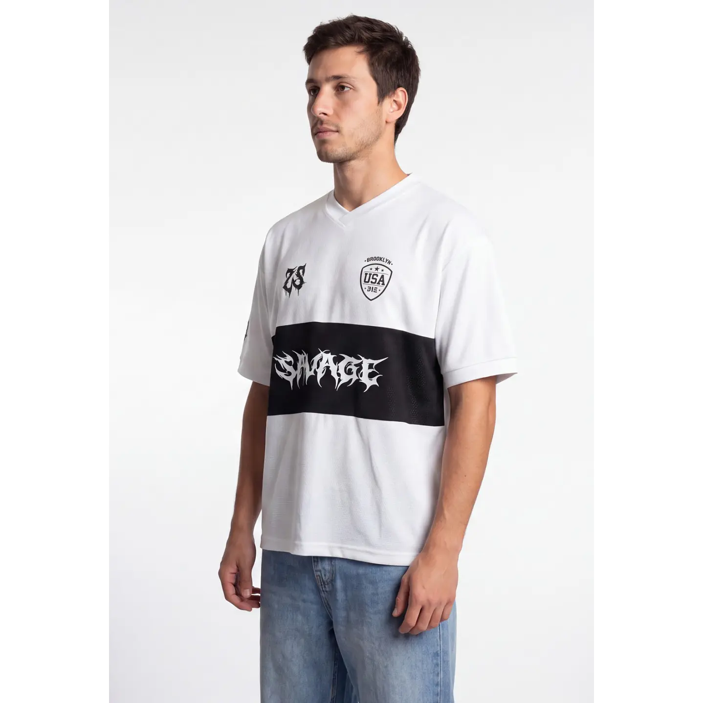 Polera College Hombre Blanco 1