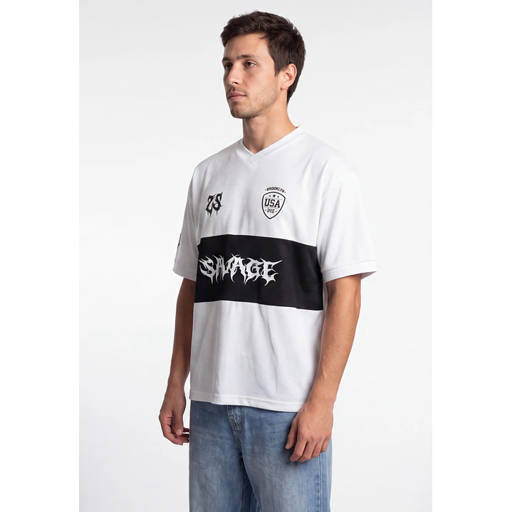 Polera College Hombre Blanco 1