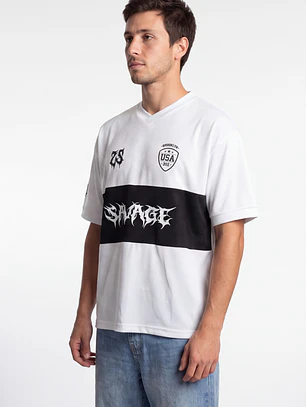 Polera College Hombre Blanco
