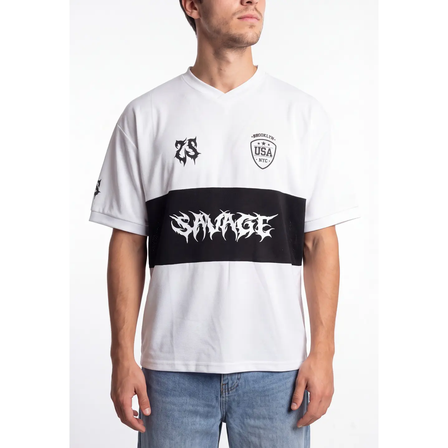 Polera College Hombre Blanco 4