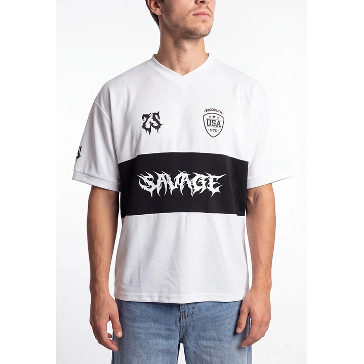 Polera College Hombre Blanco 4