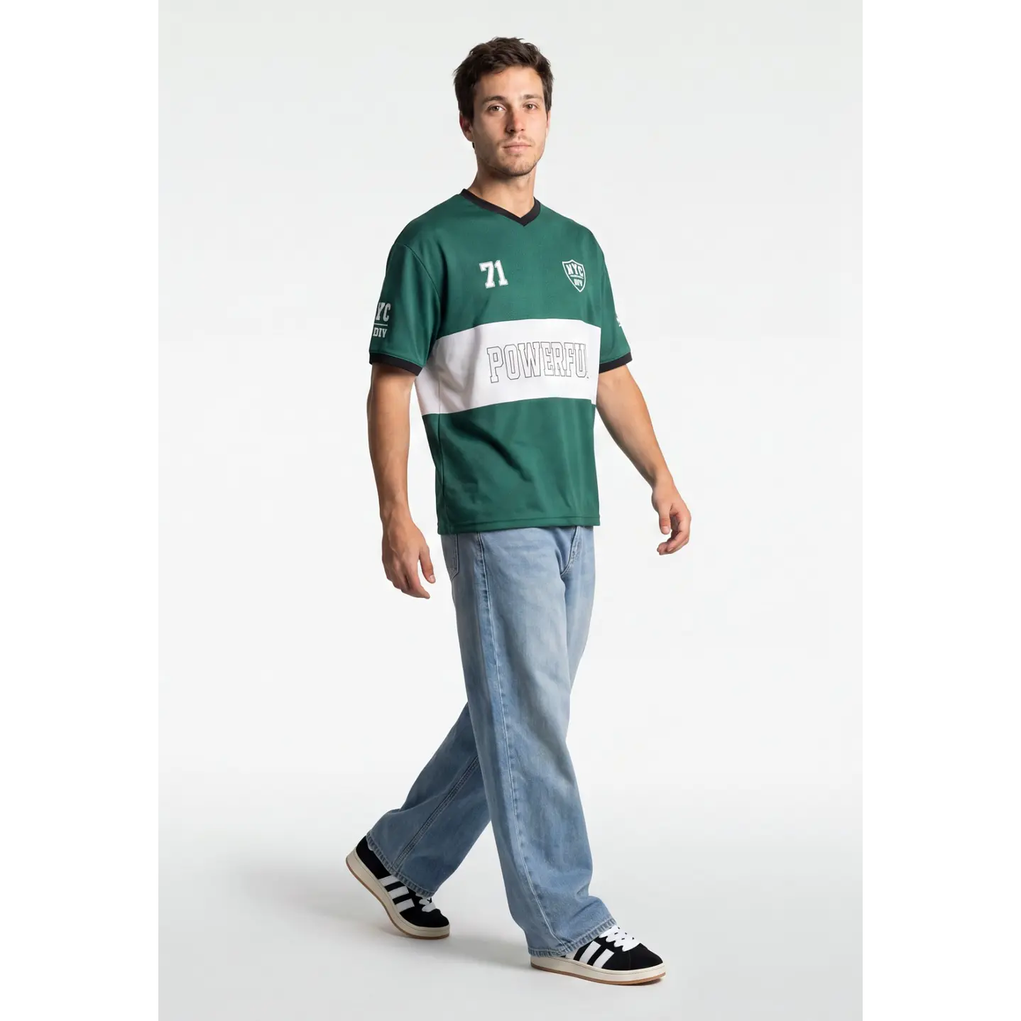 Polera College Hombre Verde 3