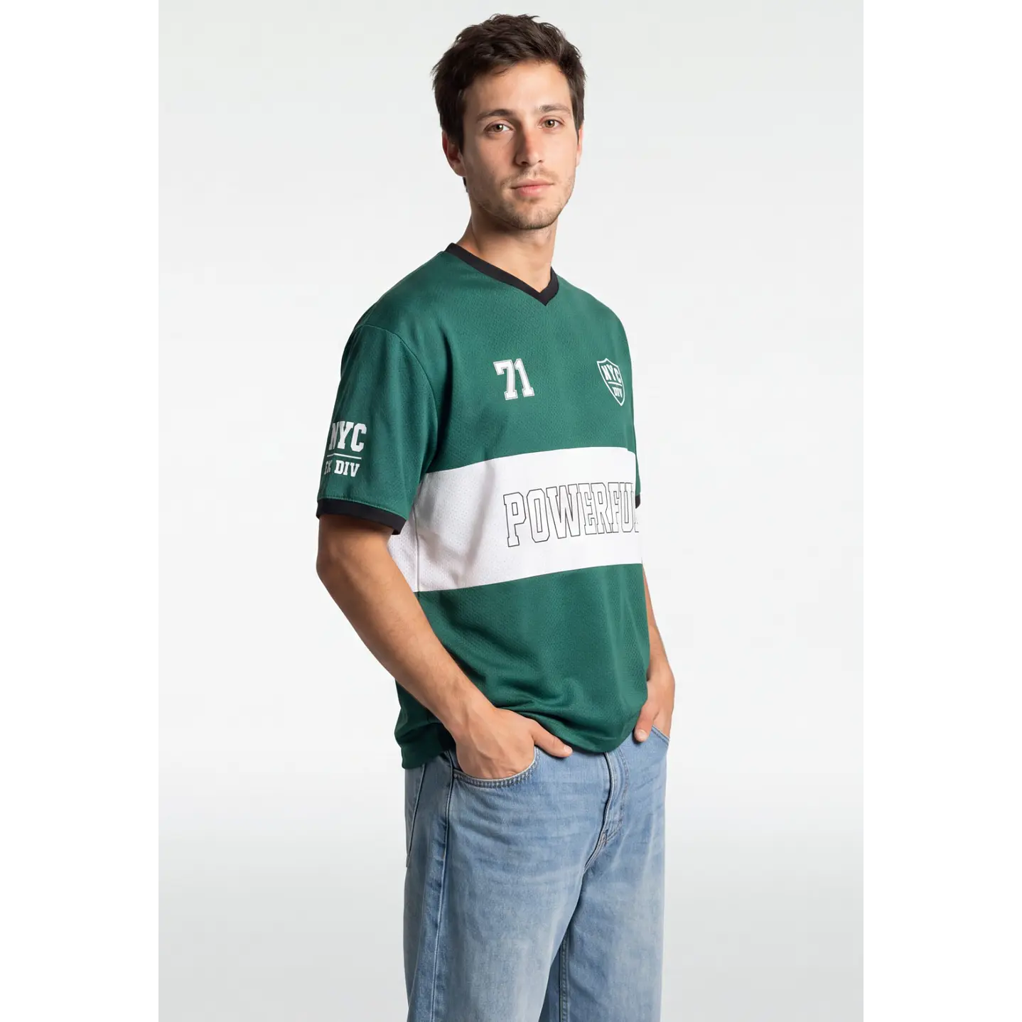 Polera College Hombre Verde 1
