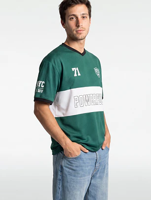 Polera College Hombre Verde