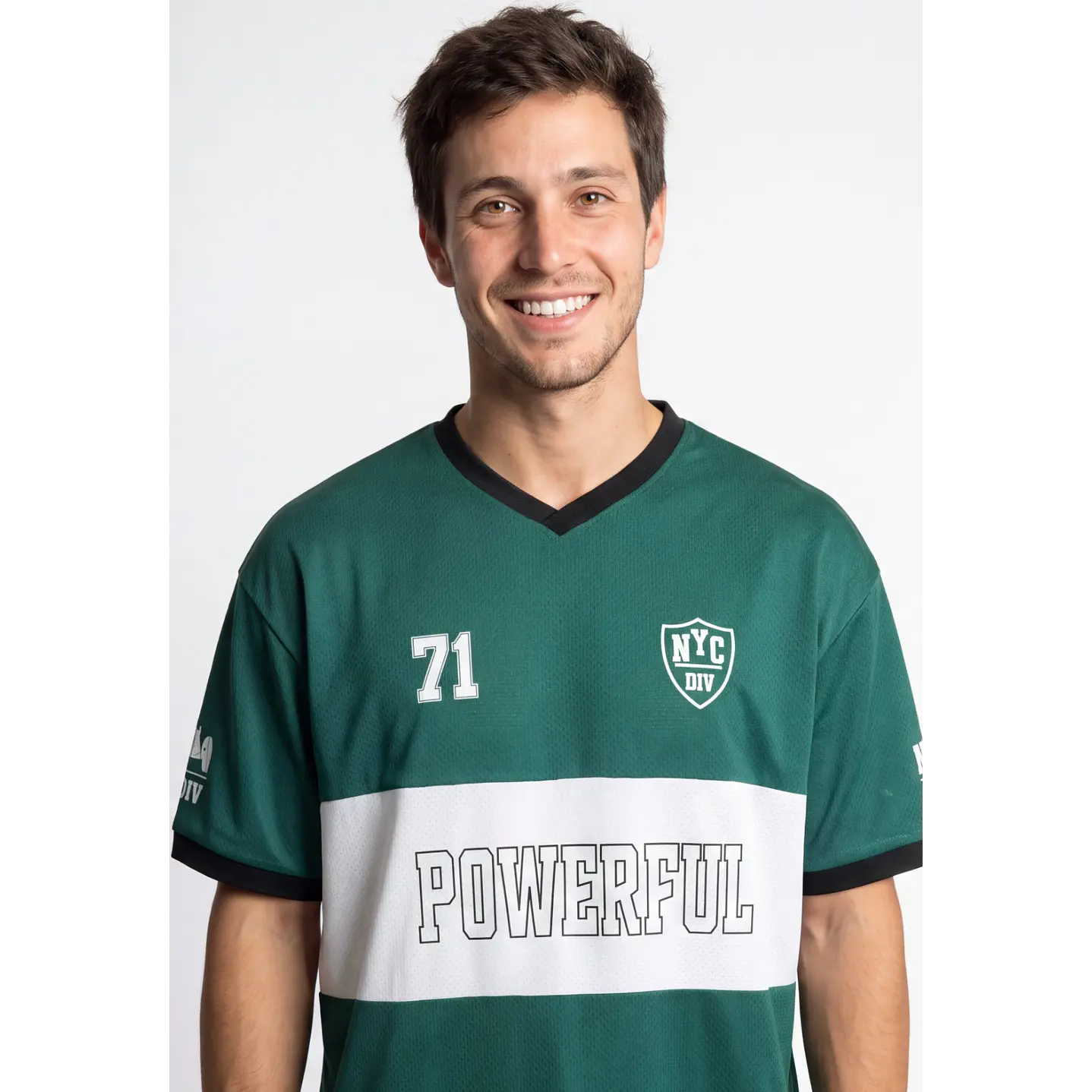 Polera College Hombre Verde 4