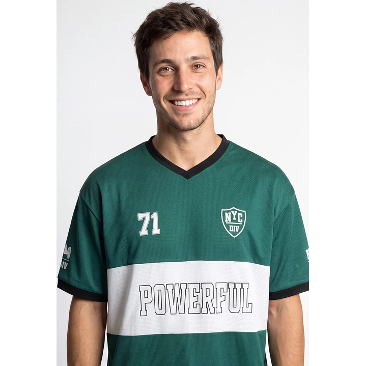 Polera College Hombre Verde 4