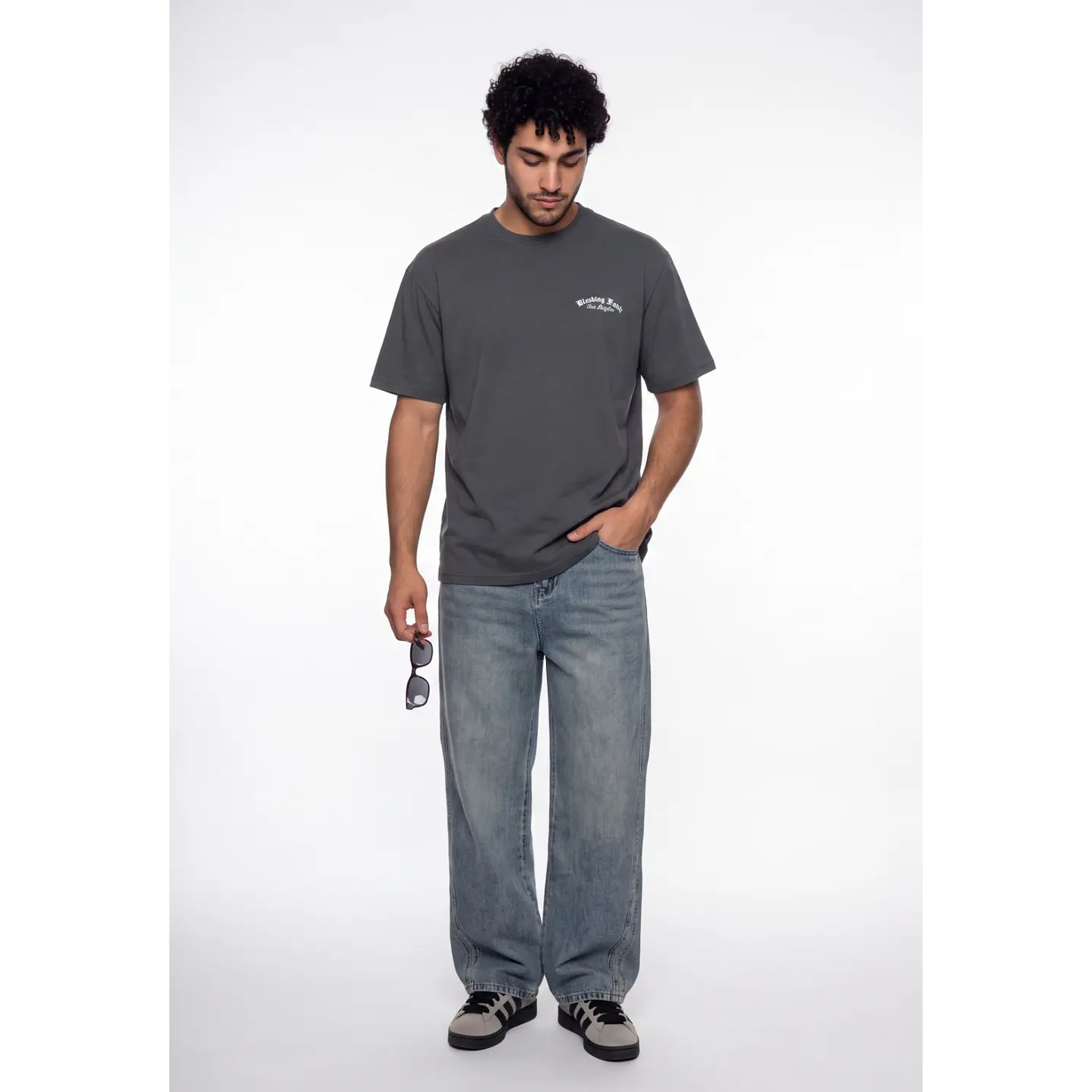 Polera Angeles Hombre Gris Melange 3