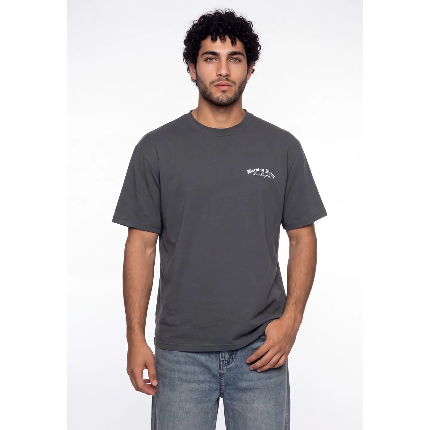 Polera Angeles Hombre Gris Melange 2