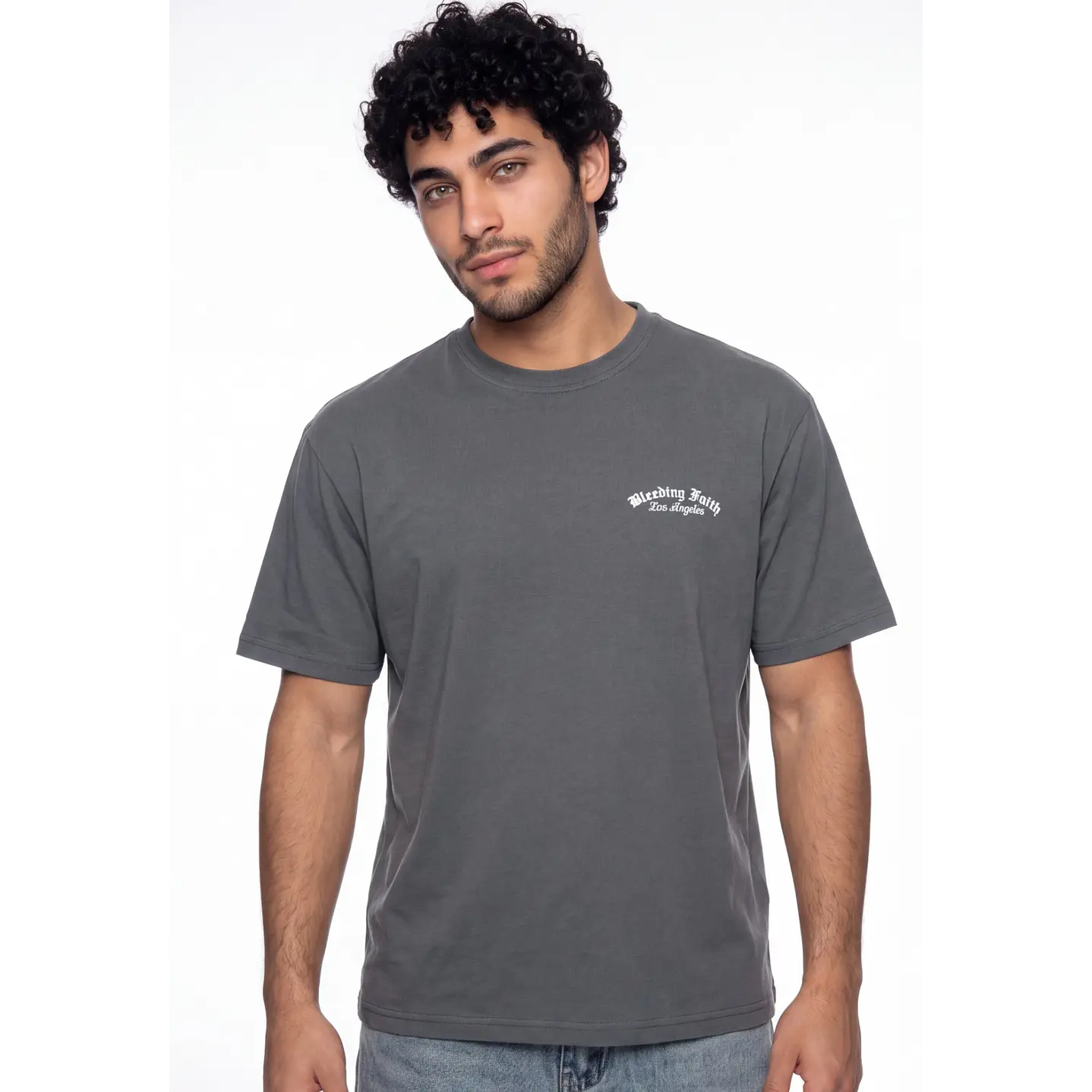 Polera Angeles Hombre Gris Melange 4