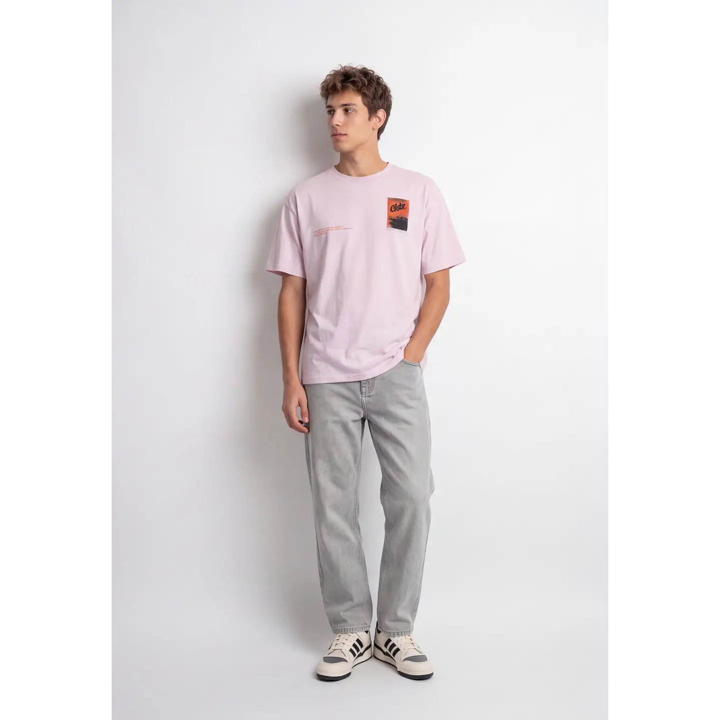 Polera Vibes Hombre Rosado 3