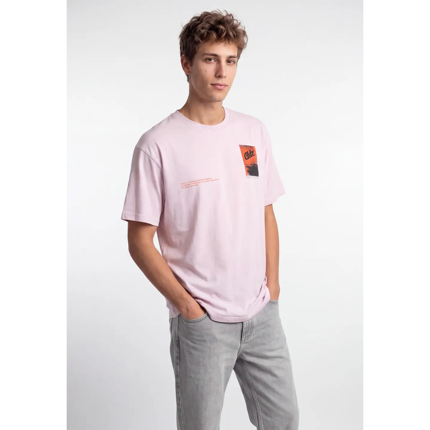 Polera Vibes Hombre Rosado 2