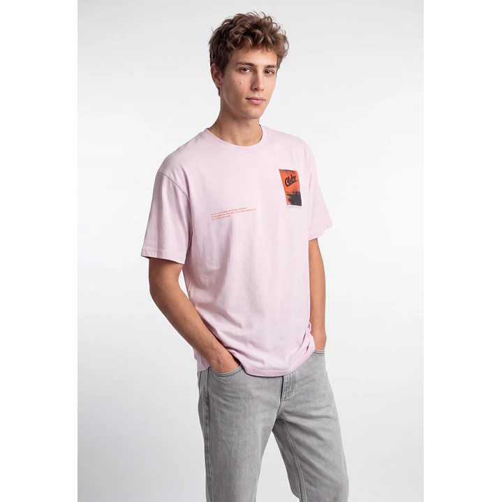 Polera Vibes Hombre Rosado 2