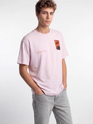 Polera Vibes Hombre Rosado