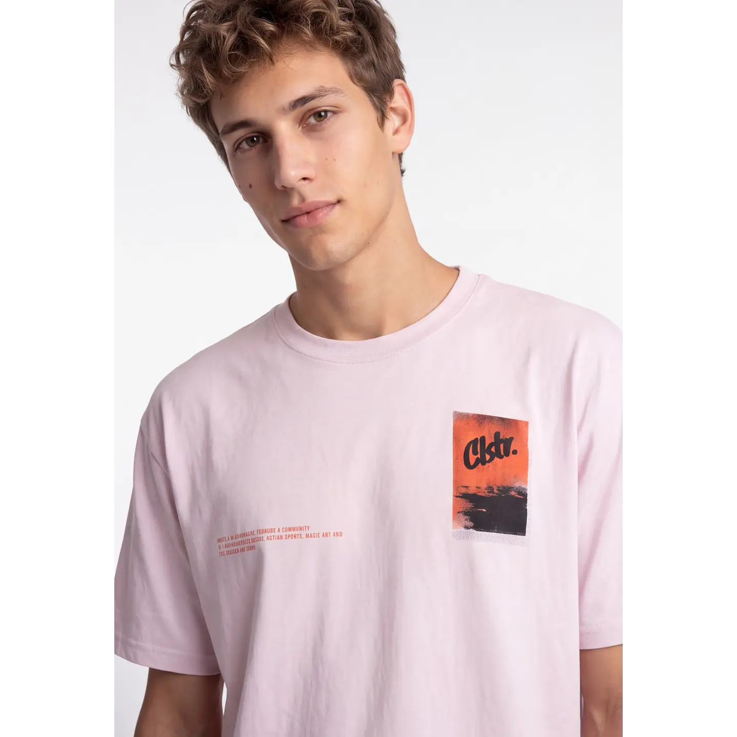 Polera Vibes Hombre Rosado 4