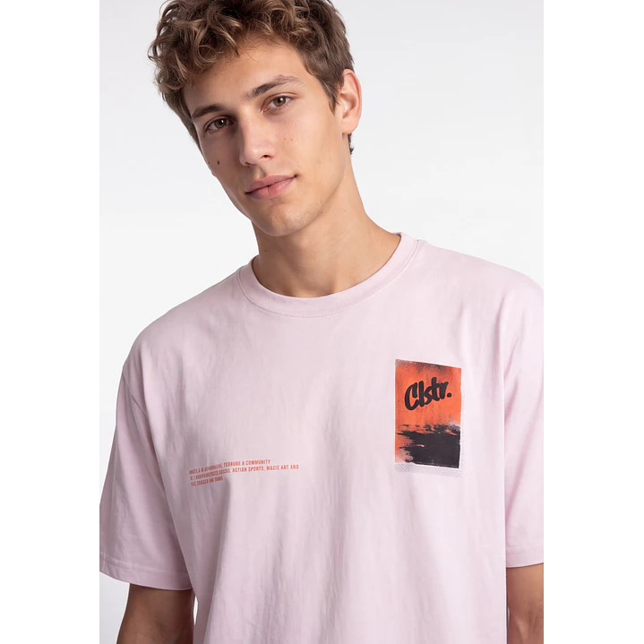 Polera Vibes Hombre Rosado 4