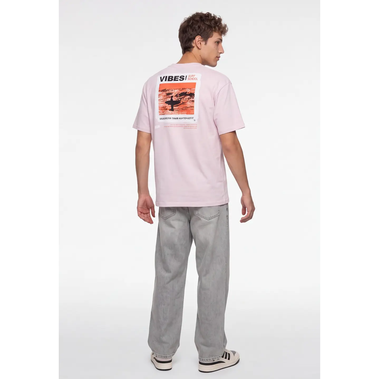Polera Vibes Hombre Rosado 1