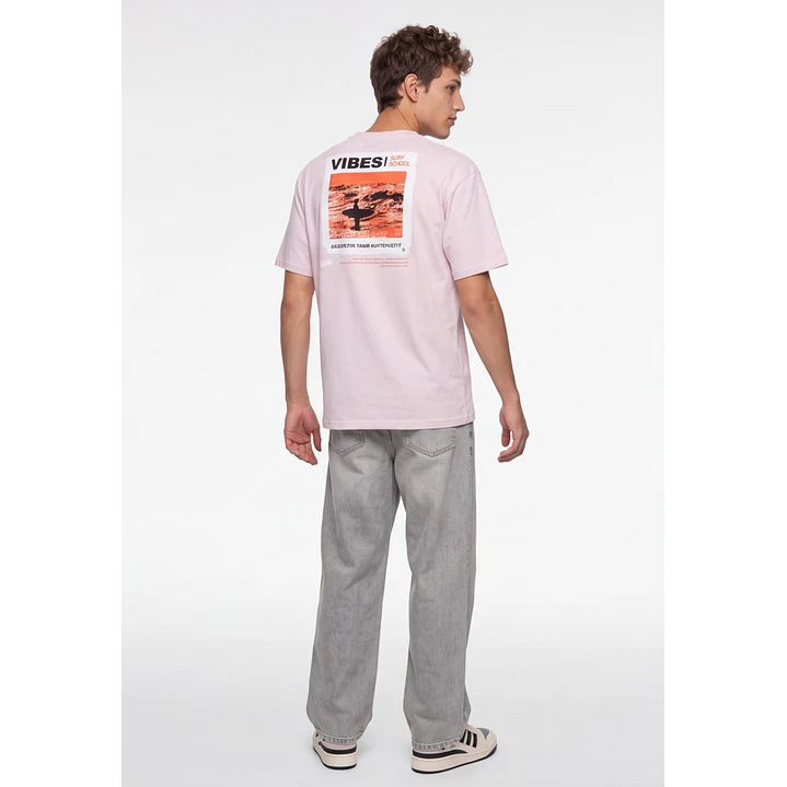 Polera Vibes Hombre Rosado 1