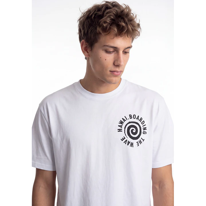 Polera Surf Hombre Blanco 4