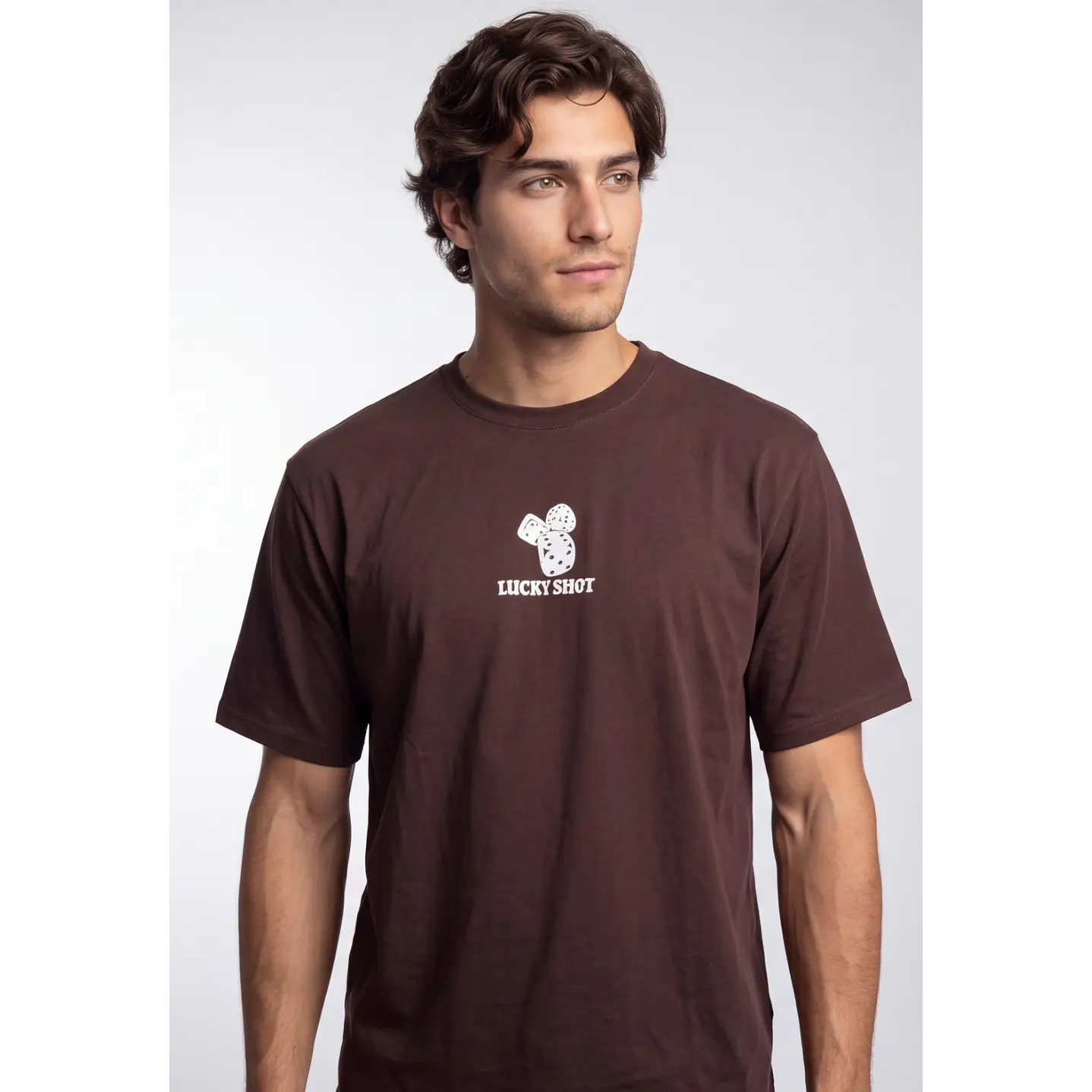Polera Lucky Hombre Café 4