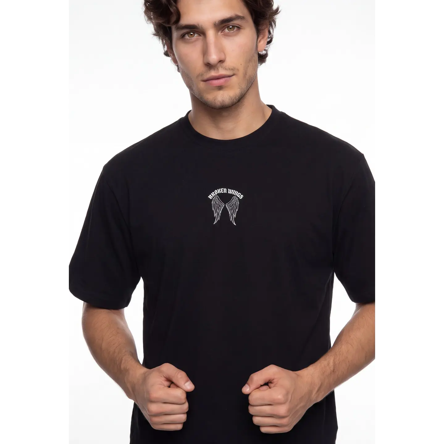 Polera Broken Hombre Negro 3