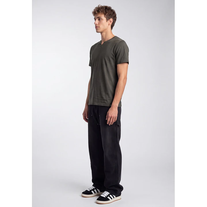 Polera Botones Hombre Verde 3