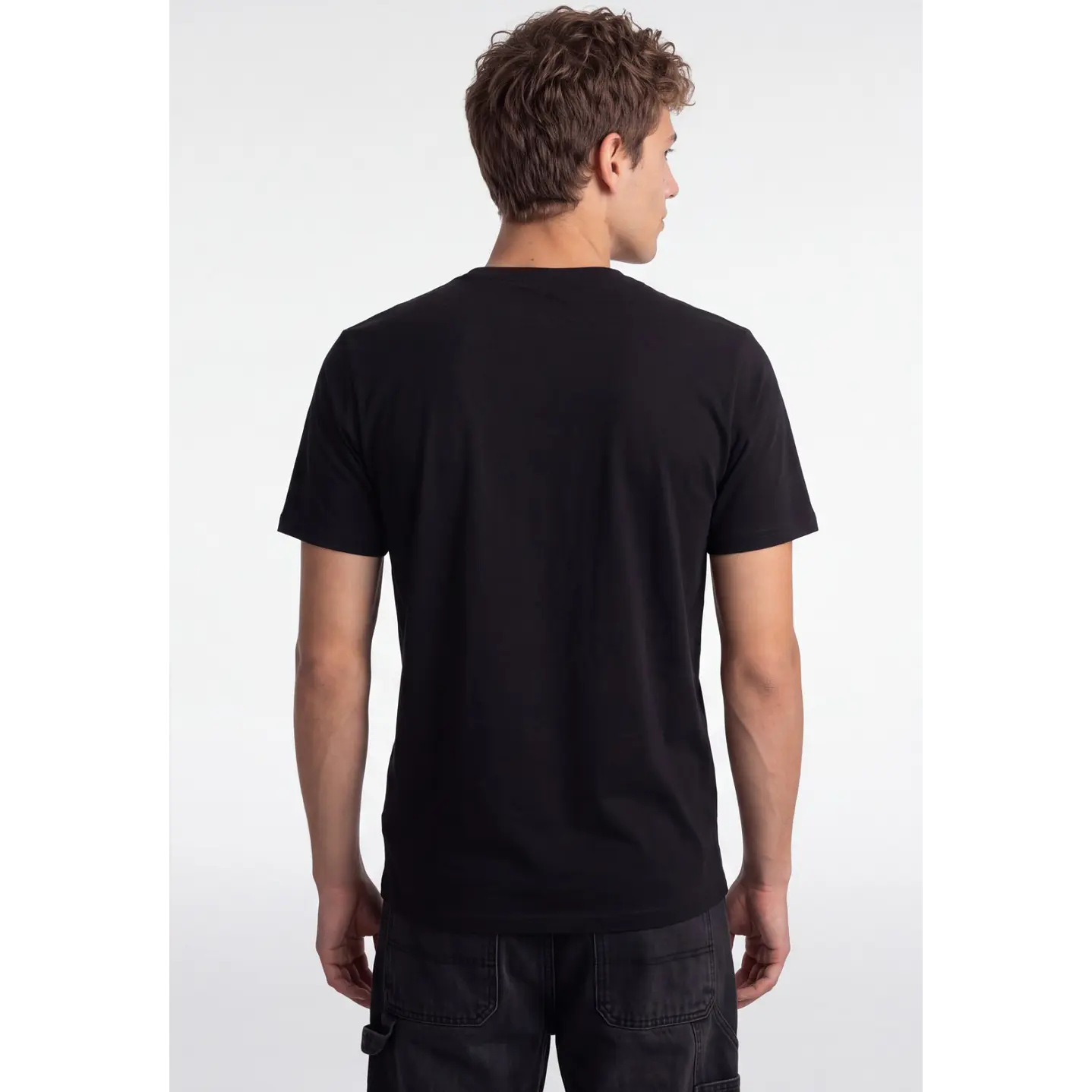 Polera Botones Hombre Negro 2