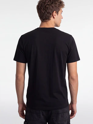 Polera Botones Hombre Negro