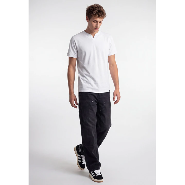Polera Botones Hombre Blanco 3