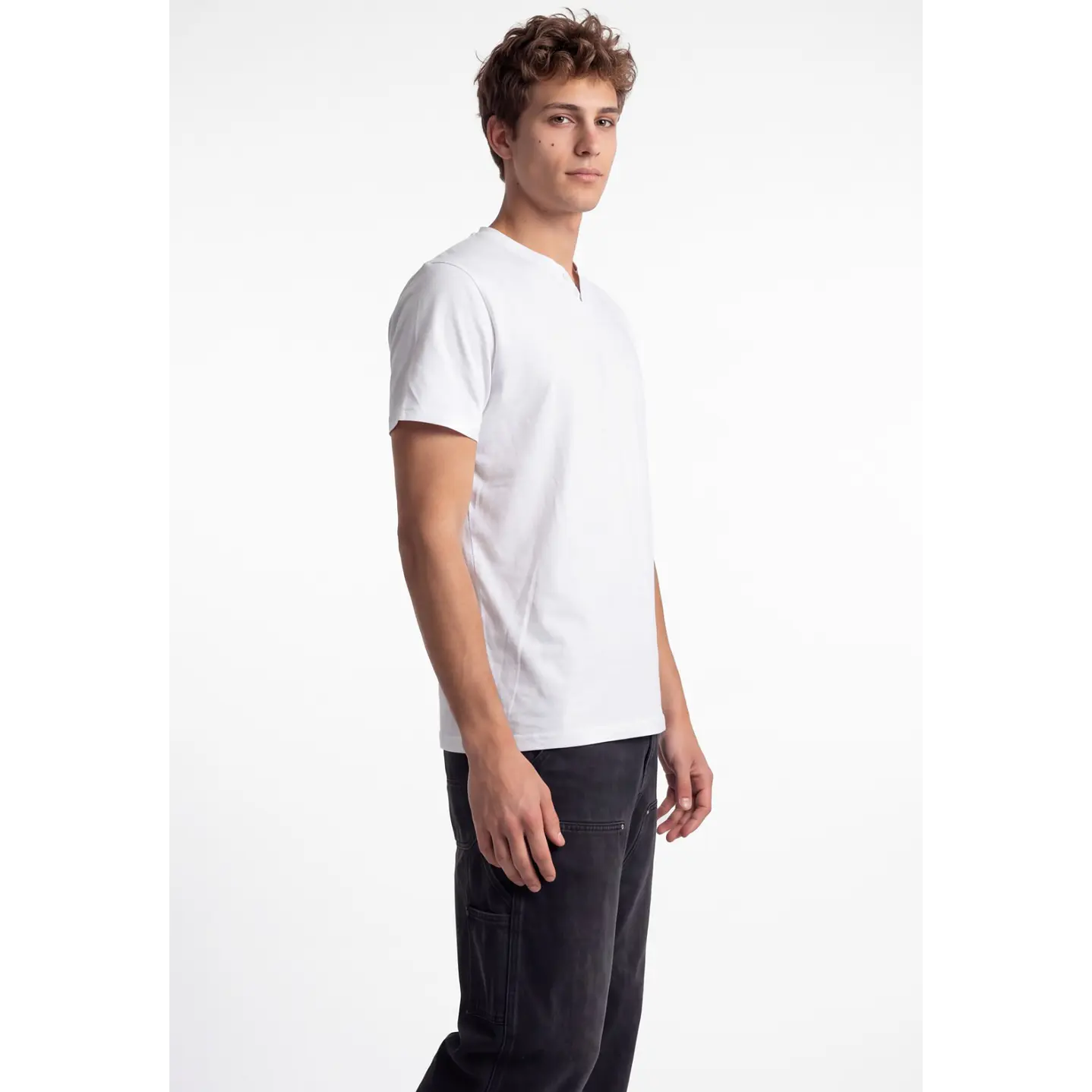 Polera Botones Hombre Blanco 4
