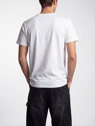 Polera Botones Hombre Blanco