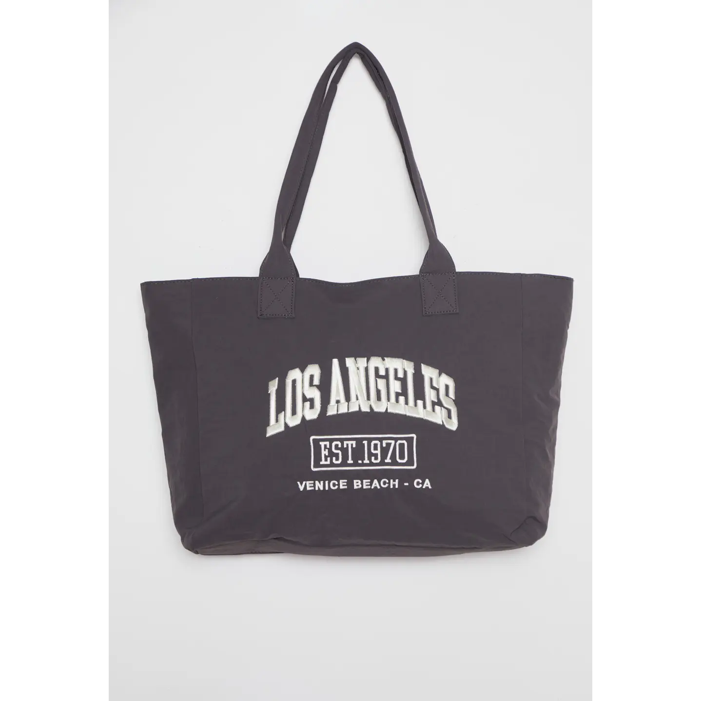 Cartera Tela Mujer Gris 1