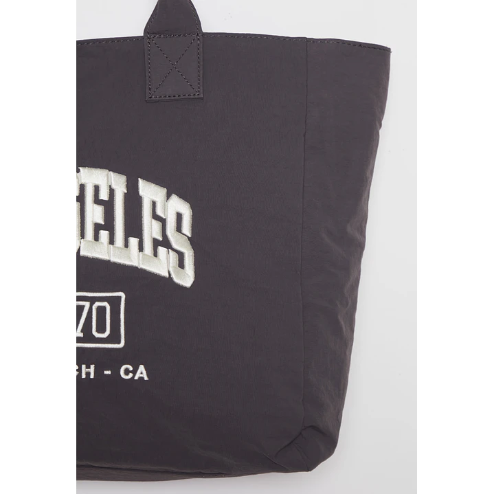 Cartera Tela Mujer Gris 3