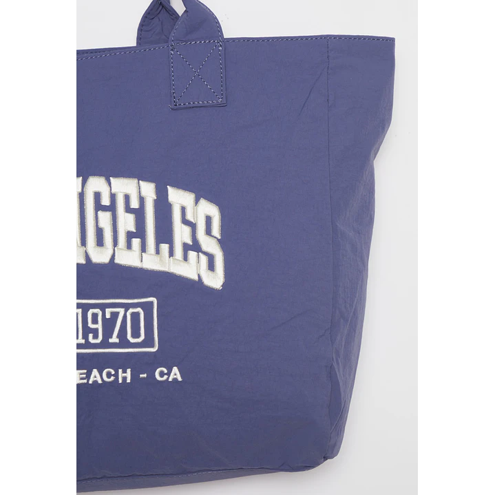 Cartera Tela Mujer Azul 3