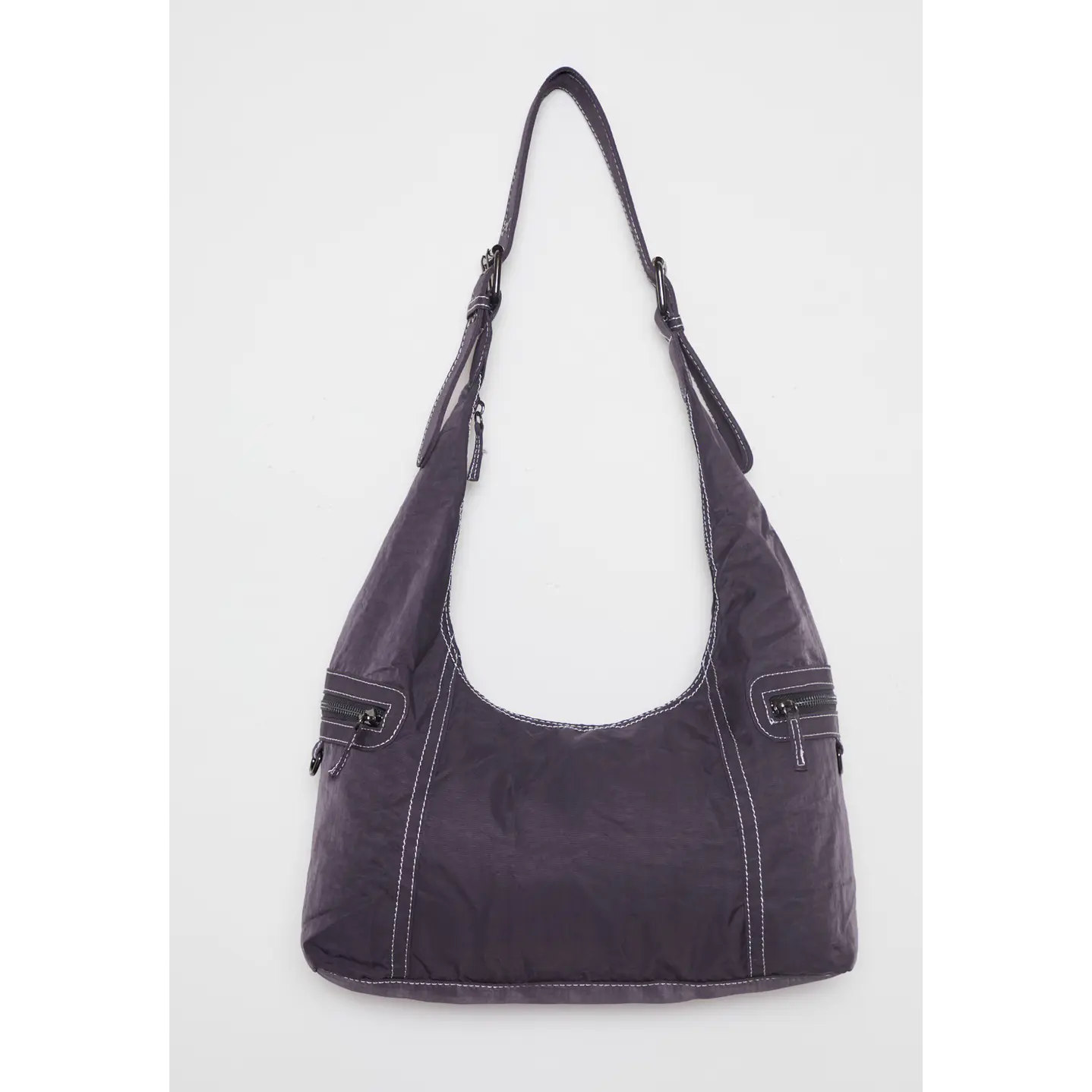 Cartera Tela Mujer Gris 2