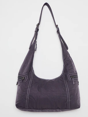 Cartera Tela Mujer Gris