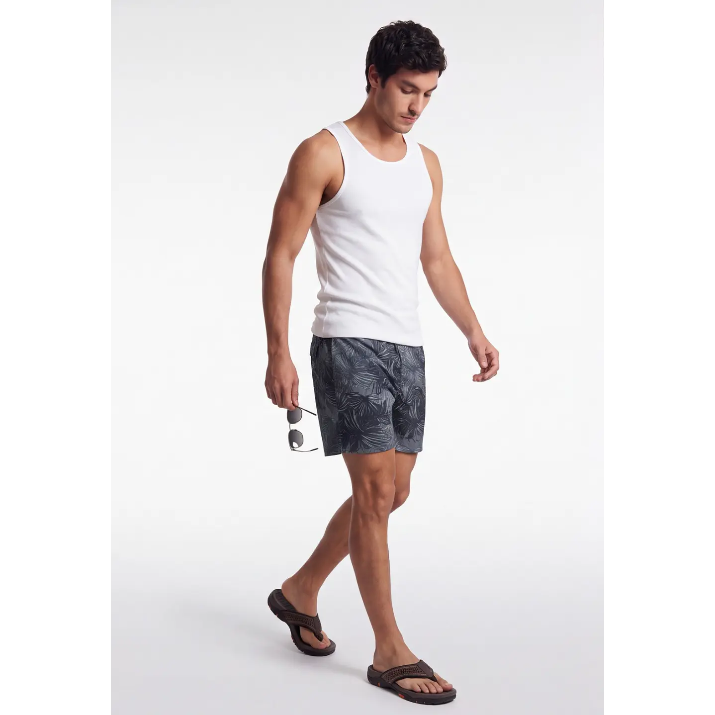 Traje De Baño Hombre Gris 3