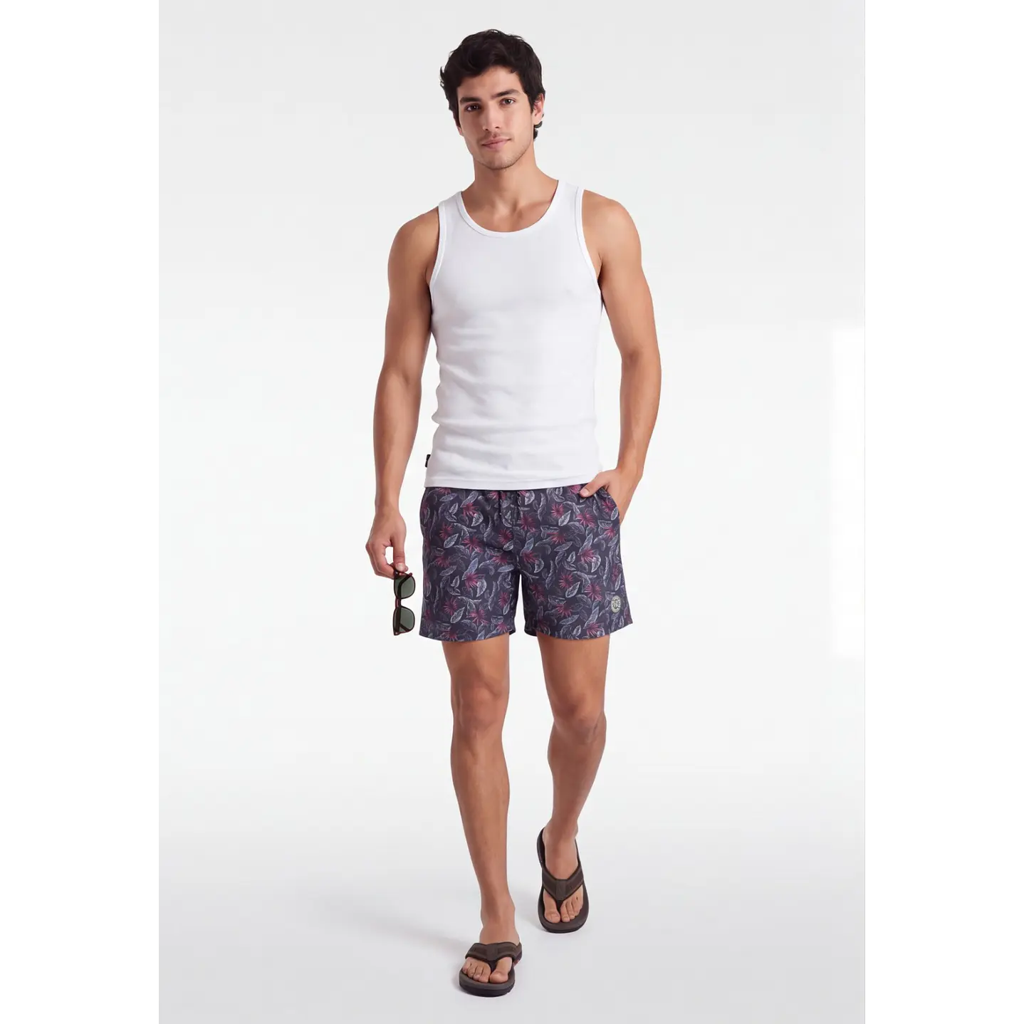 Traje De Baño Hombre Gris 3