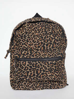 Mochila Animal Print Mujer Beige