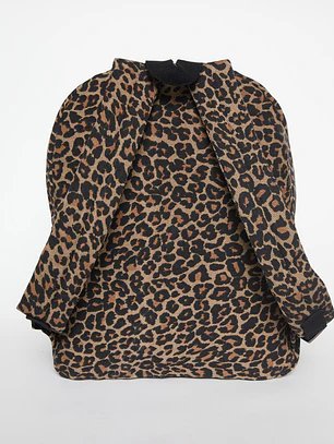 Mochila Animal Print Mujer Beige