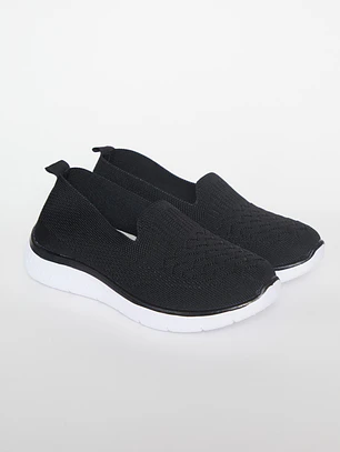 Zapatilla Slip-On Mujer Negro