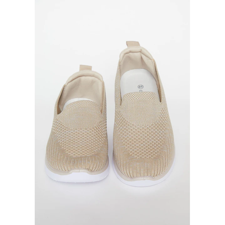 Zapatilla Slip-On Mujer Beige 2