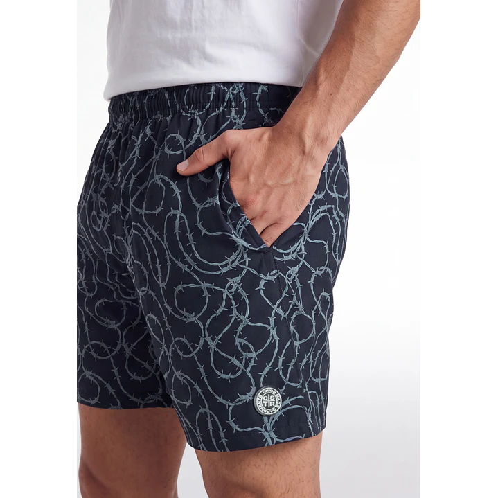 Traje De Baño Urbano Hombre Azul 4