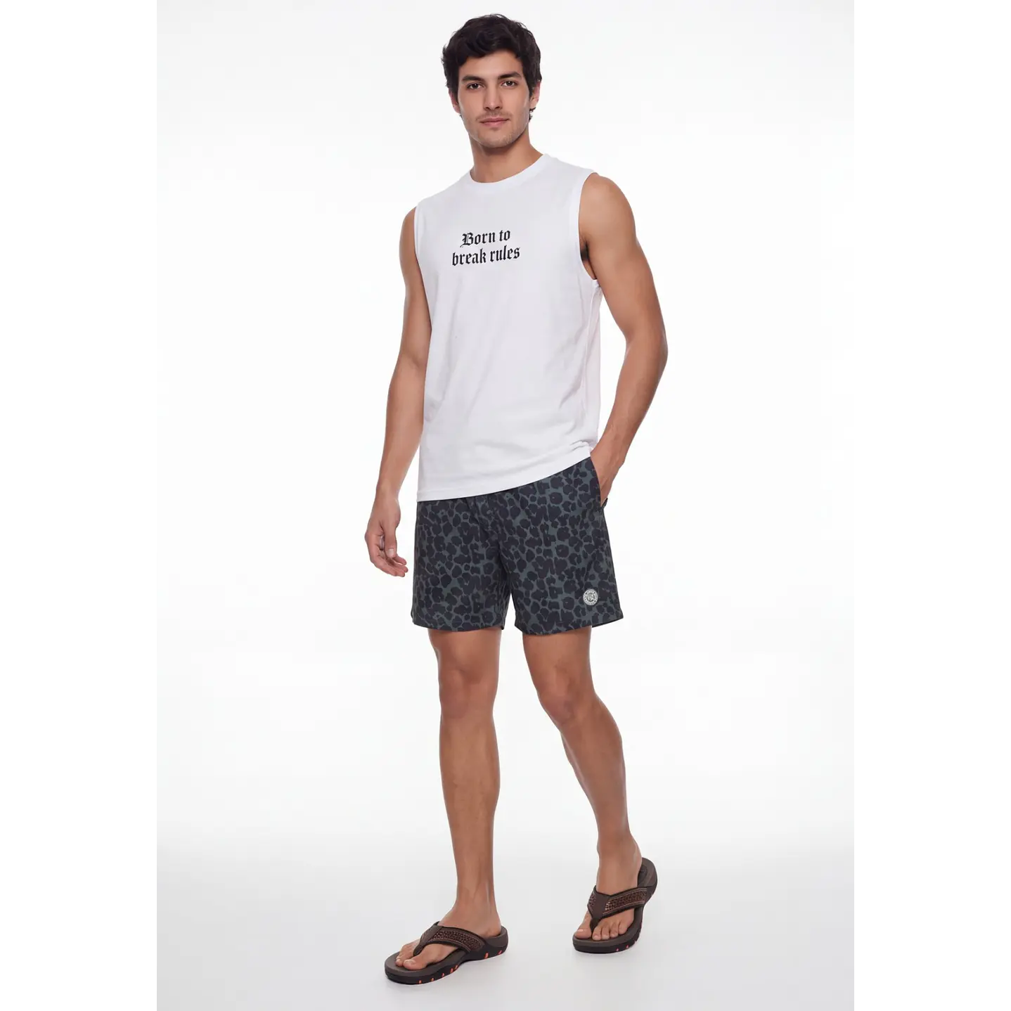 Traje De Baño Urbano Hombre Verde 3