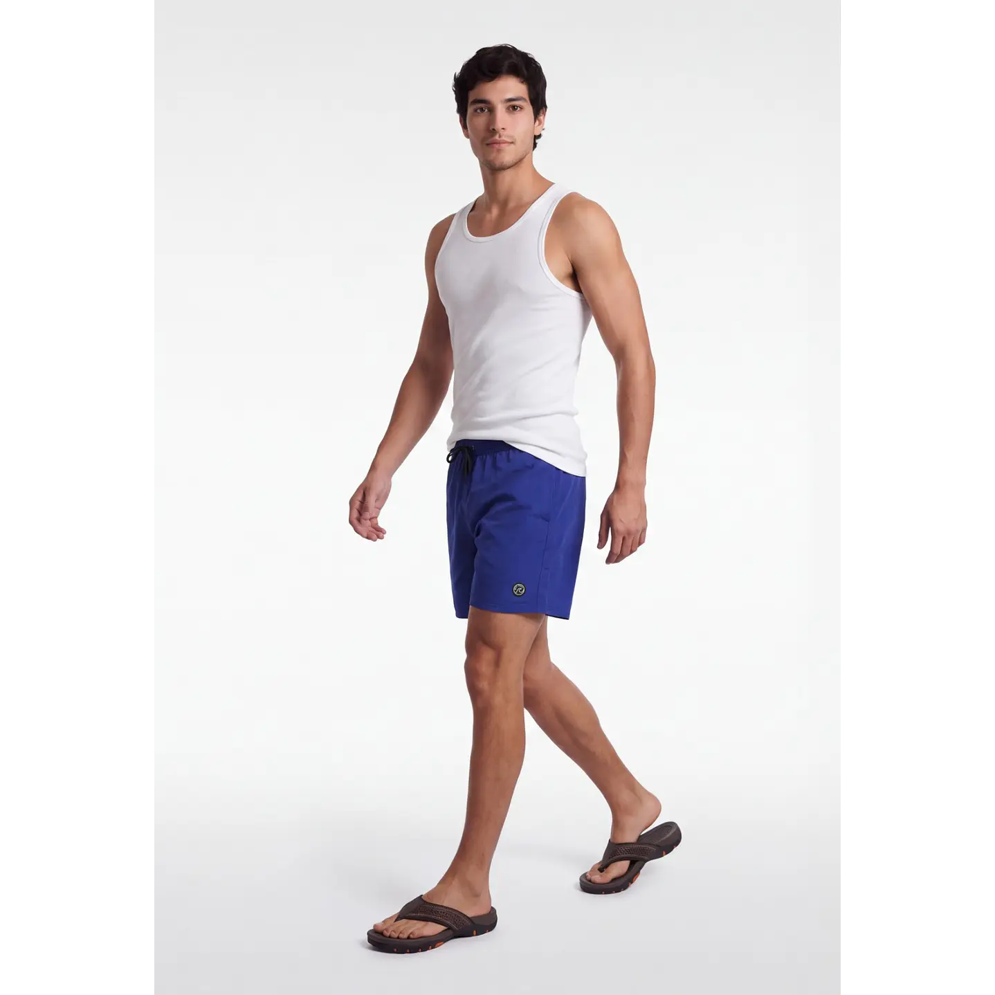 Traje De Baño Clasico Hombre Azulino 3