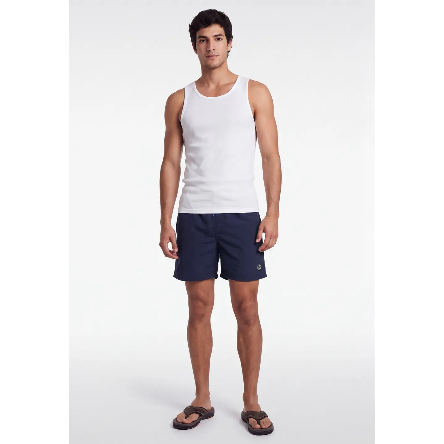 Traje De Baño Clásico Hombre Azul 3