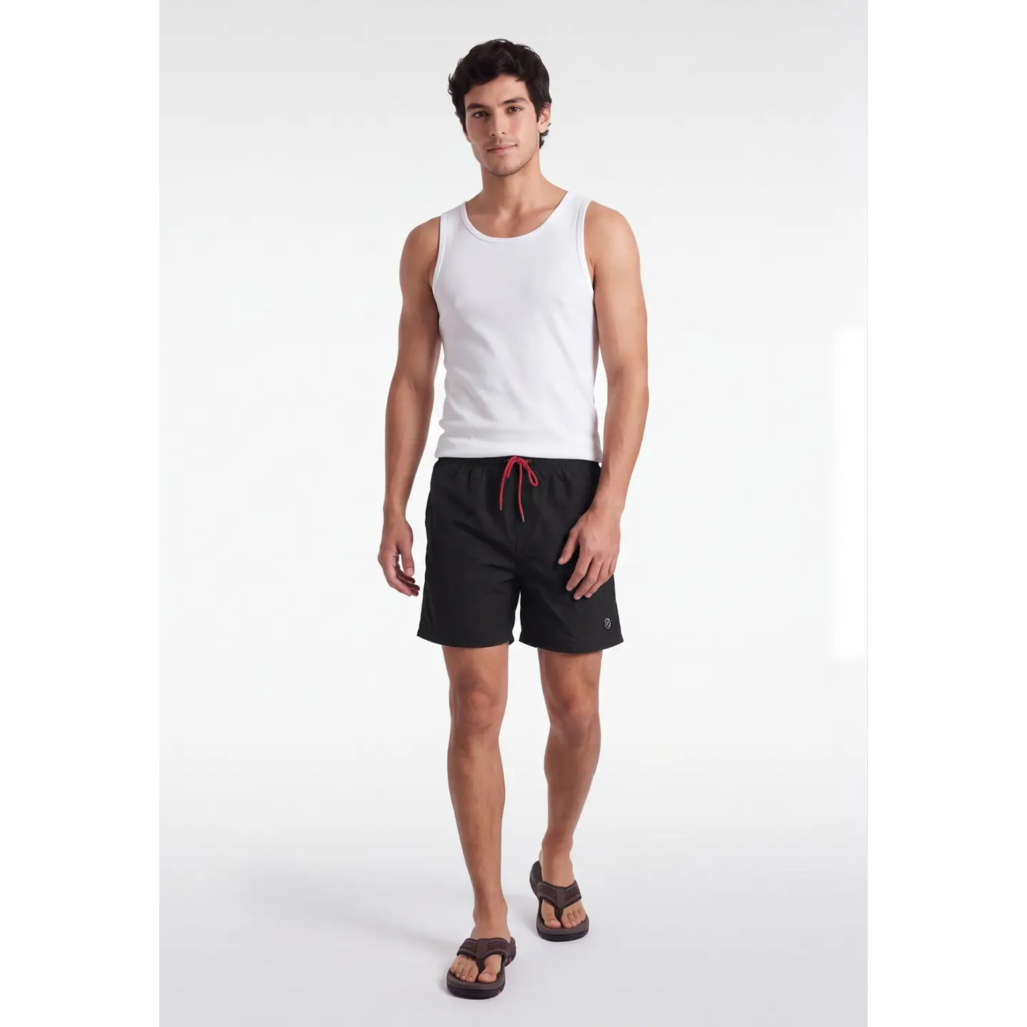 Traje De Baño Clásico Hombre Negro 3